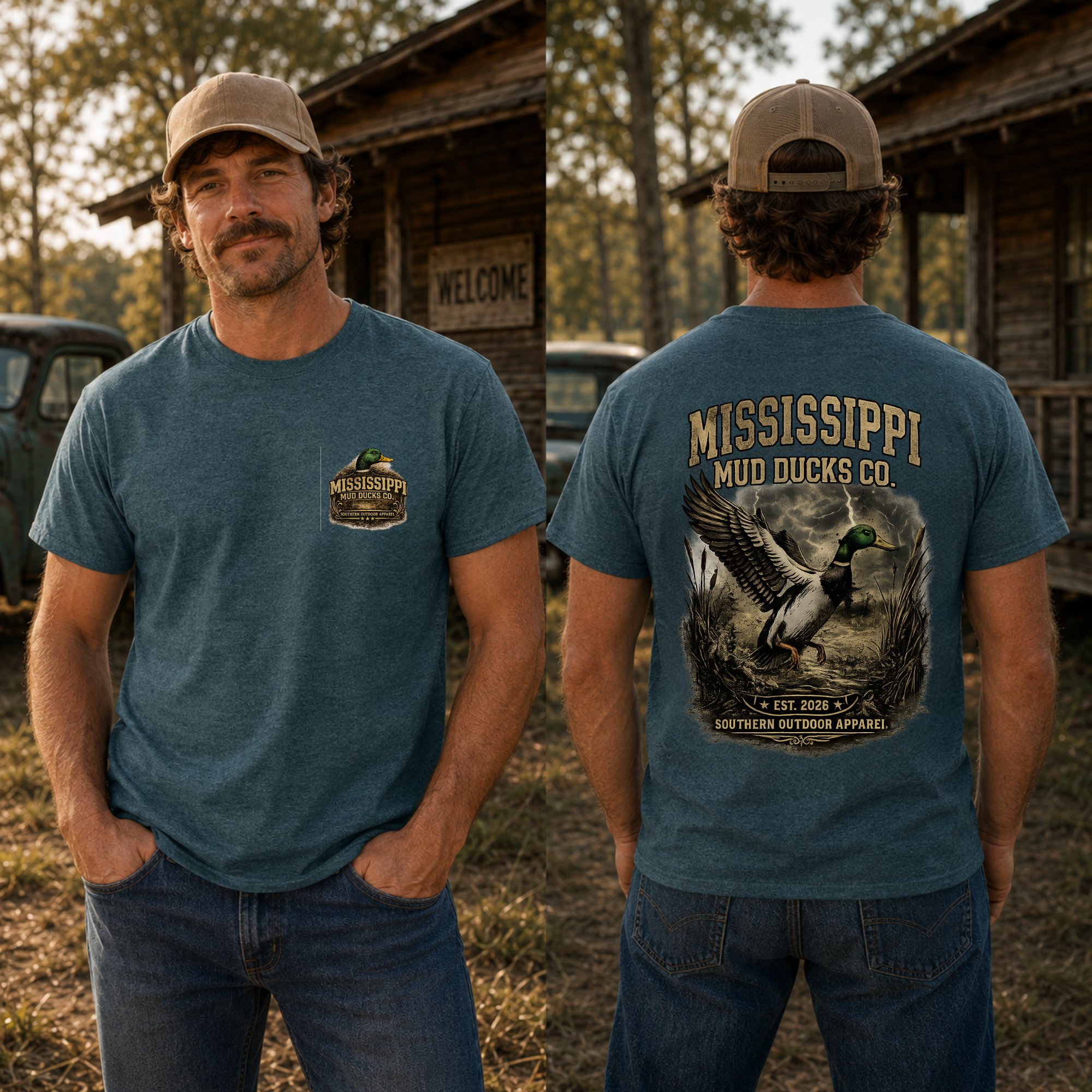 Mississippi Mud Ducks (black and gray)